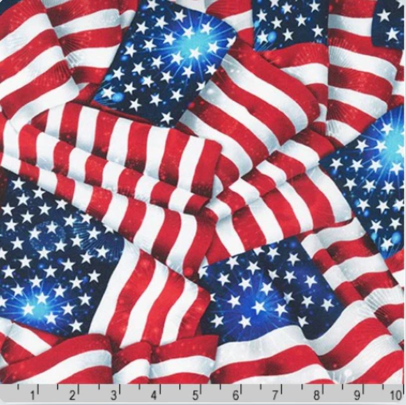 Patriotic quilting fabrics in red, white and blue for America's 250th Independence Day - My Fabric Villa