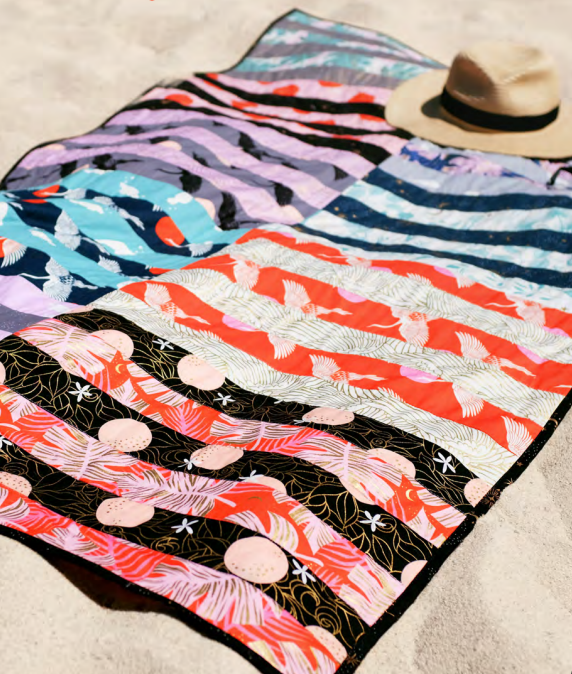 Florida Beach Towel sewing project by Sarah Watts for Ruby Star Society - My Fabric Villa