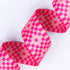 neon pink pixel checker webbing strap for bag making