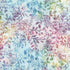 Extra-wide confetti batik quilt backing with floral and leafy vine pattern in pastel colors