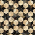 Black Sheep Cottons Star Block Multi 108-inch wide backing fabric by Pam Buda for Marcus Fabrics featuring a reproduction-style patchwork of interconnected star blocks and geometric prints in black, cream, taupe, and charcoal.