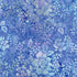 Blue and lavender floral batik fabric featuring botanical flowers and leaves from the Tonga Summer Florals collection by Timeless Treasures.