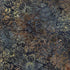 Blue and taupe floral batik fabric featuring artistic flowers and botanical motifs from the Tonga Spring Floral collection by Timeless Treasures.