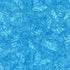 Blue tropical batik fabric featuring layered palm leaves and botanical foliage in aqua and pool blue tones from the Tonga Tropical Greenery collection by Timeless Treasures.