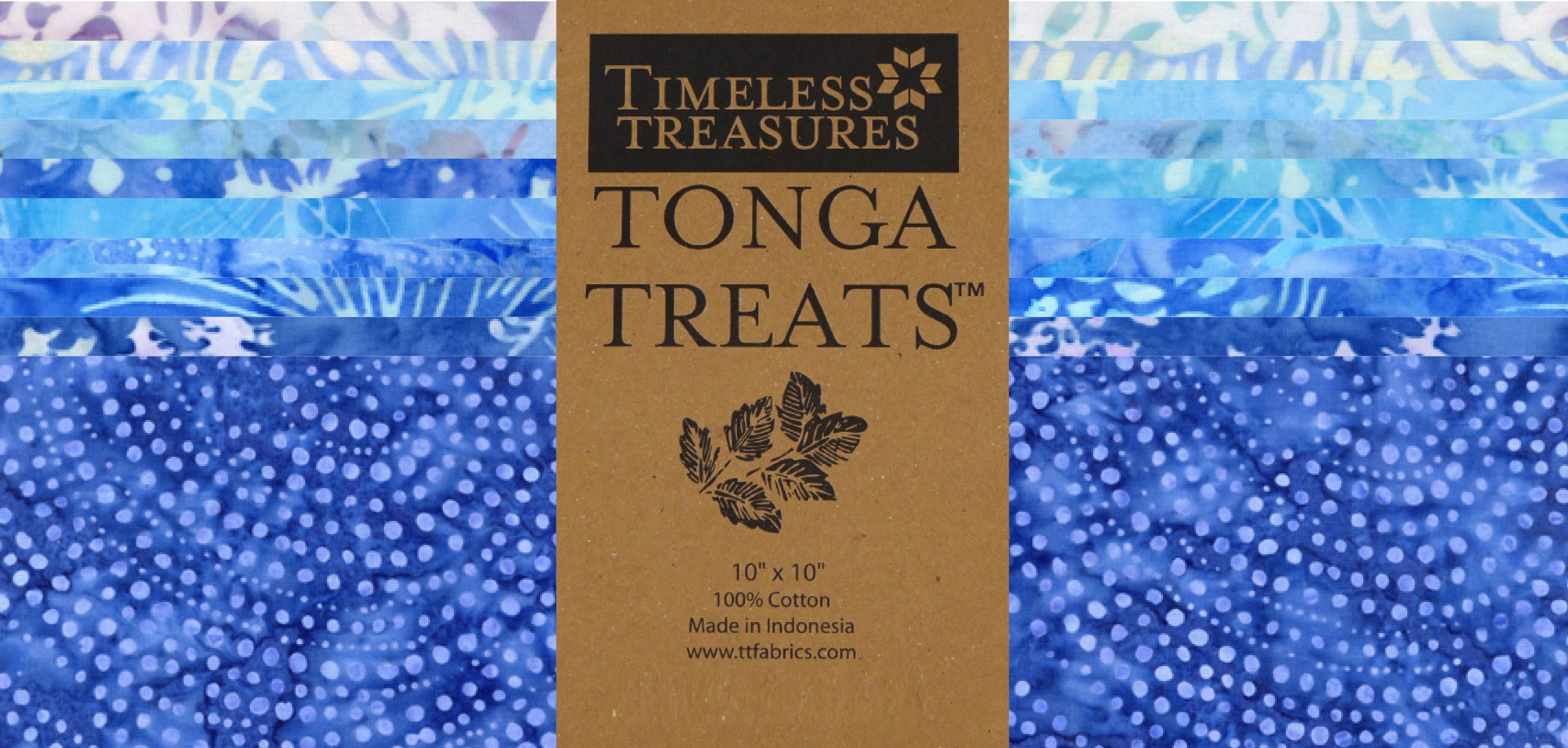 Crystal Tonga Treats 10 inch batik squares by Timeless Treasures