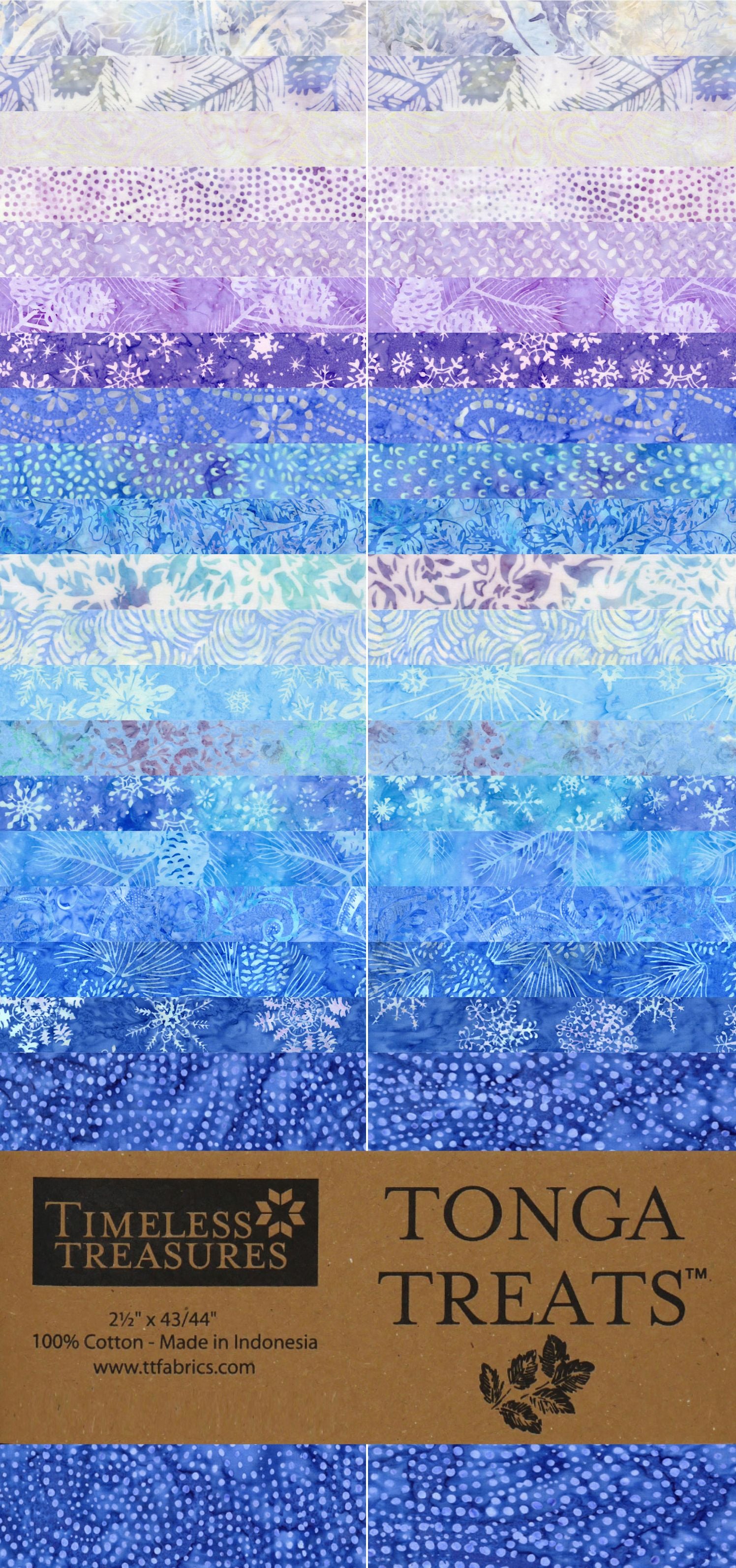 Crystal Tonga Treats 2.5 inch batik strips pack by Timeless Treasures