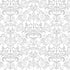 Large white damask cotton fabric with elegant scrolling pattern by Timeless Treasures