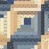 printed log cabin quilt block blue cream cotton fabric by Pam Buda for Marcus Fabrics
