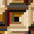 printed primitive log cabin quilt block cotton fabric by Pam Buda for Marcus Fabrics