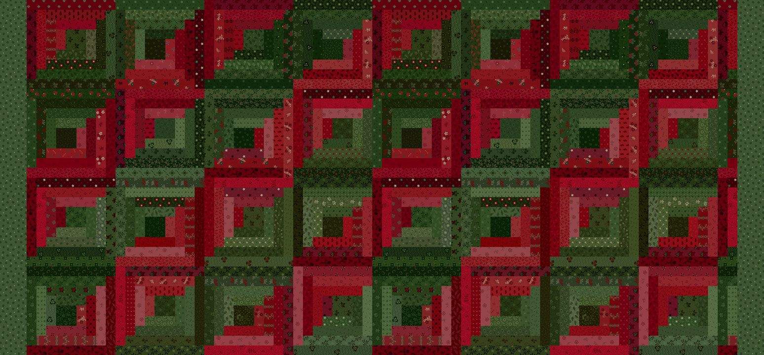 Convenience Cloth - Holiday Log Cabin Multi Yardage