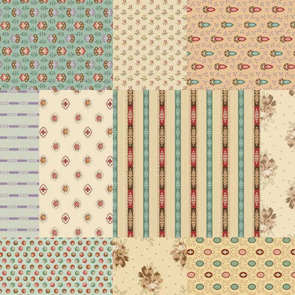 vintage patchwork cotton fabric by Sheryl Johnson for Marcus Fabrics