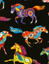 Southwest - Horses fabric by Timeless Treasures featuring wild horses in a scenic desert print on 100% cotton.