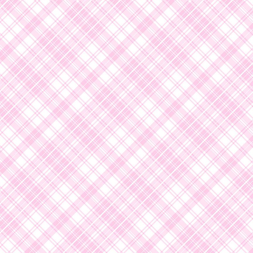 Homestead Holiday pink and white plaid cotton fabric by Charisma Horton for Timeless Treasures.
