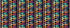 Timeless Treasures Sophisticat Quilt Cats stripe cotton fabric featuring colorful patchwork-style cats on a black background with decorative mosaic borders.