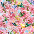 Hummingbirds and floral cotton fabric by Dona Gelsinger for Timeless Treasures