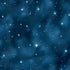 Peace & Harmony Holy Night Sky fabric featuring a deep blue star-filled sky with twinkling stars and soft celestial clouds