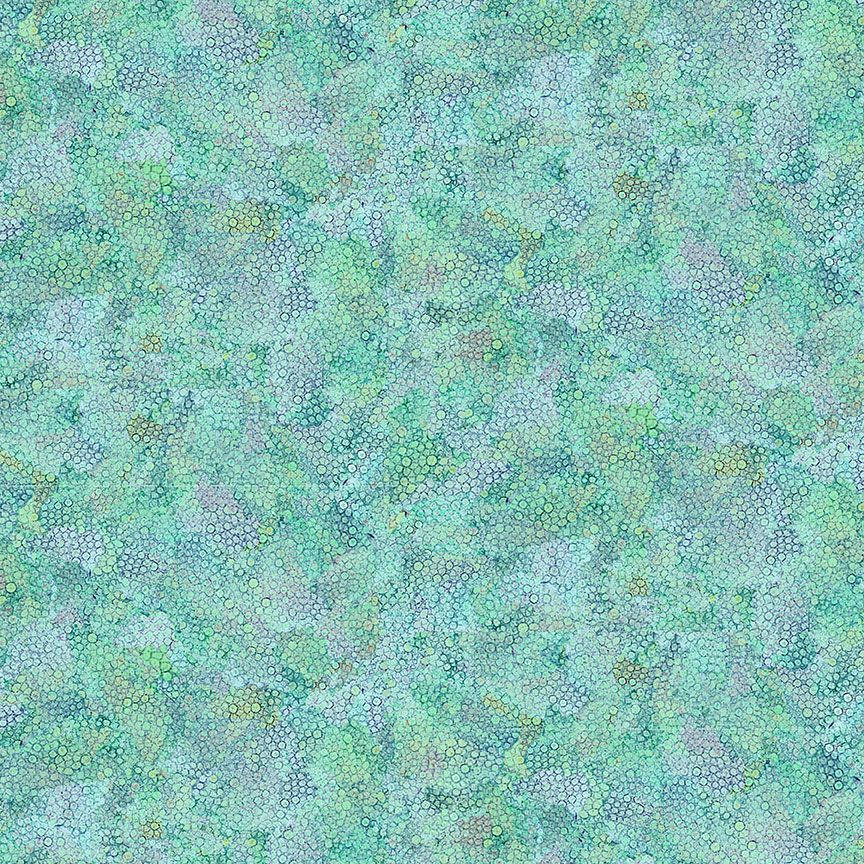 Garden Delight - Bubble Texture Aqua fabric by Timeless Treasures featuring aqua background with bubble-style texture.