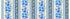 Blue and yellow bee floral stripe cotton fabric