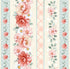 Til The Cows Come Home Floral 11 inch Stripe fabric by Timeless Treasures featuring blush pink flowers, sage green leaves, plaid accents, and floral stripe columns on a cream background.