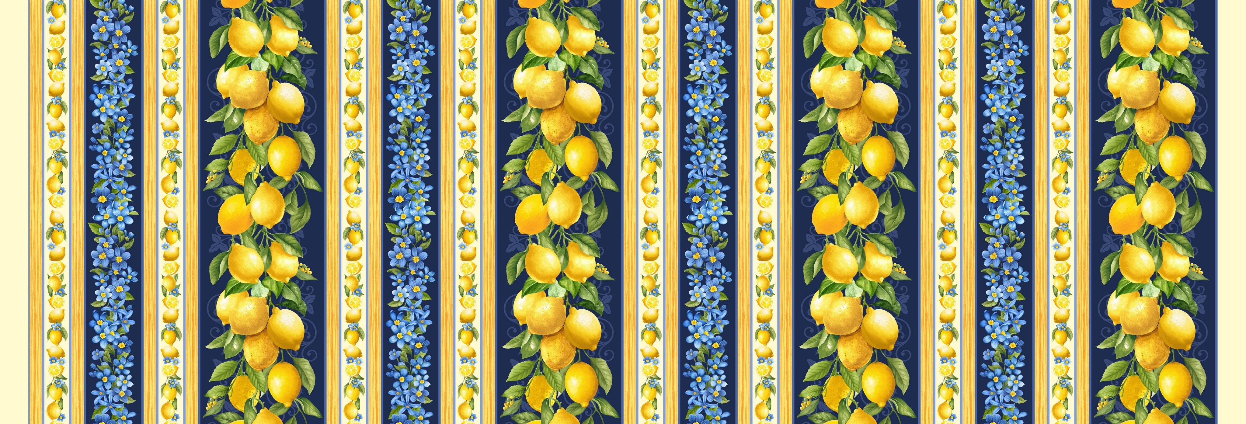 Limoncello - Lemon 11" Stripes Yardage