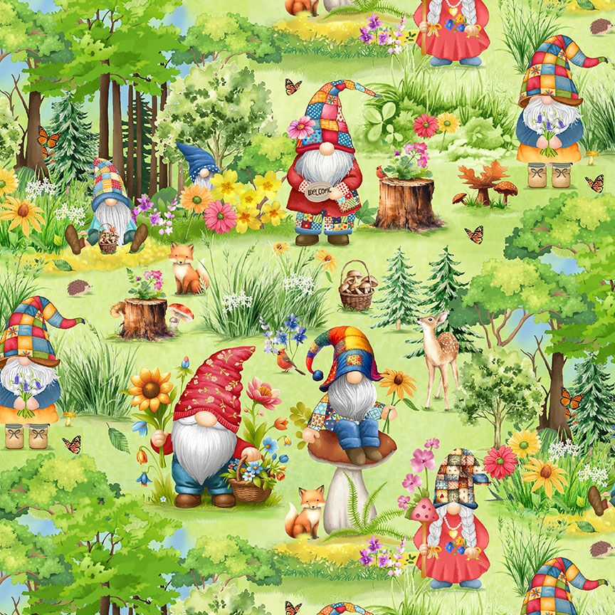 Hippie Gnomes Garden Yardage