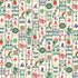 Digital cotton fabric Mahjong Tiles by Timeless Treasures featuring colorful mahjong tiles with Chinese characters, symbols, and floral accents on a cream background.