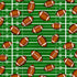 Fitness Fanatic Football Balls on Ground fabric by Timeless Treasures – 100% cotton sports fabric with footballs on grass background.