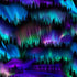 Winter Light - Trees Aurora Borealis fabric by Timeless Treasures, 100% cotton with a scenic forest under colorful aurora sky.
