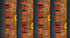 Feline Spooky Cats on Fence cotton fabric by Timeless Treasures featuring colorful Halloween cats, pumpkins, spider webs, and a rustic wooden fence.