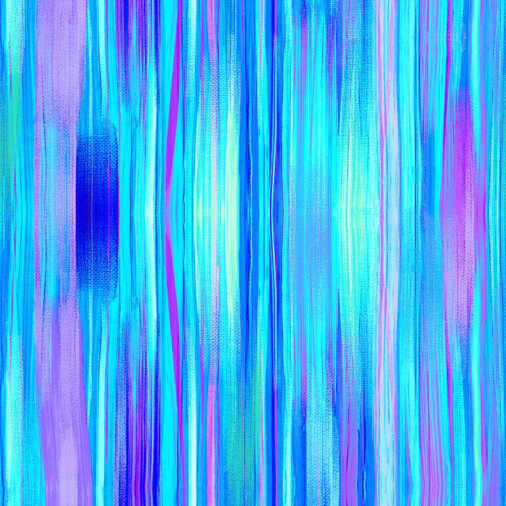 Bellagio bright stripe cotton fabric in blue aqua and lavender vertical stripes
