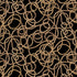 Western rope and lasso loop cotton fabric on black background by Timeless Treasures