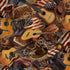 Western Americana fabric with cowboy boots guitars ropes and American flags by Timeless Treasures
