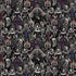 Wicked Willow Day of the Dead Gala fabric by Timeless Treasures featuring elegantly dressed Victorian skeletons, chandeliers, spider webs, and gothic Halloween scenes.