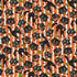 Wicked Willow Trick or Treat Cats fabric by Timeless Treasures featuring vintage black cats, orange striped background, stars, and retro Halloween signs.
