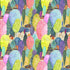 Nature Walk Multi quilting cotton fabric by Kerstin Stock for Dear Stella featuring colorful woodland trees, cabins, ponds, and wildlife in a whimsical forest landscape.
