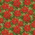 Packed poinsettia and leaves metallic Christmas fabric by Dona Gelsinger