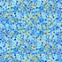Blue and aqua metallic cotton fabric featuring abstract mosaic textures and scattered gold accents from the Escapade Collection by Timeless Treasures.