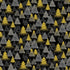 Merry Christmas Metallic Christmas Tree Black fabric by Timeless Treasures – gold Christmas trees on black cotton.