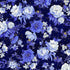 Navy blue metallic floral fabric with white and blue peonies and gold accents by Chong-a Hwang for Timeless Treasures.