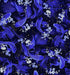 Metallic koi fish and floral fabric in deep blue and gold from the Moonlight collection by Chong-a Hwang.