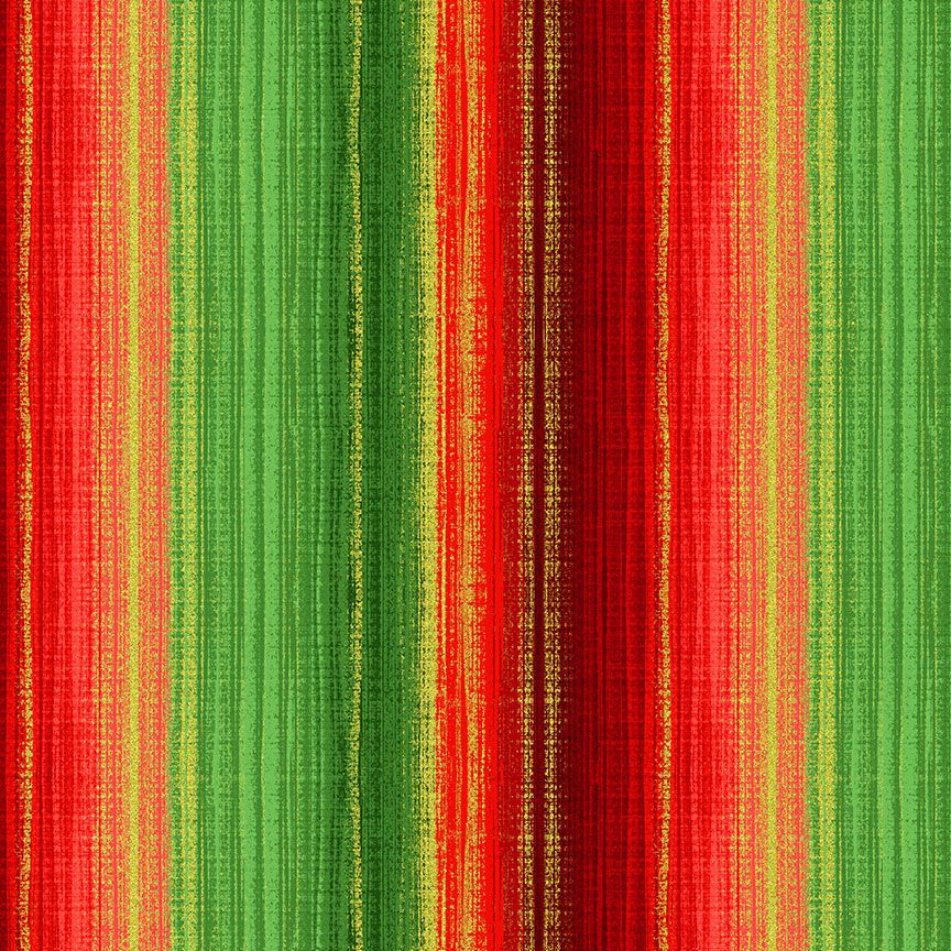 Winter Rose - Metallic Stripe - Timeless Treasures