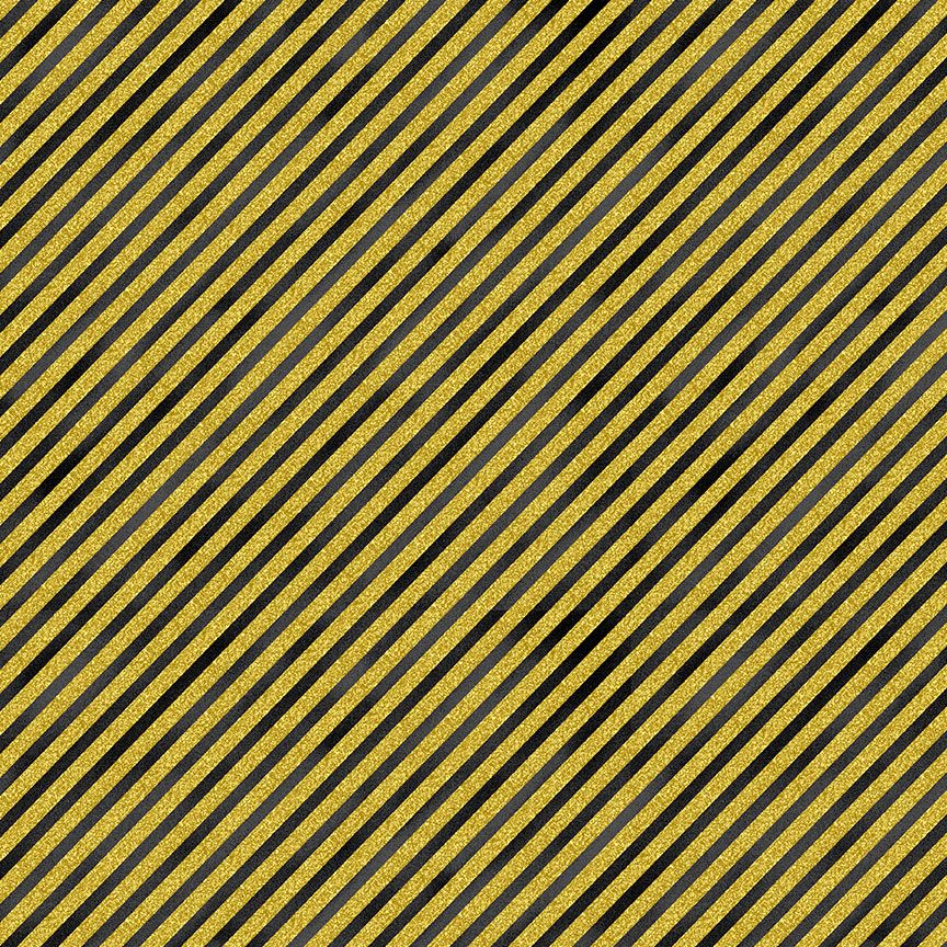 Merry Christmas Golden Stripes Metallic fabric by Timeless Treasures – gold stripes on cotton.