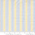 Summer Solstice Wovens Simple Stripe Canary woven cotton fabric featuring vertical canary yellow, sky blue, white, and navy stripes by Pieces To Treasure for Moda Fabrics.