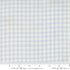 Summer Solstice Wovens Checks Waterfall woven cotton fabric featuring delicate sky blue checks on an ivory background by Pieces To Treasure for Moda Fabrics.