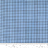 Summer Solstice Wovens Blue Checks Waterfall woven cotton fabric featuring fine navy checks on a soft sky blue background by Pieces To Treasure for Moda Fabrics.