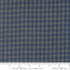 Summer Solstice Wovens Checks Nautical Blue woven cotton fabric featuring a fine navy blue and golden check pattern by Pieces To Treasure for Moda Fabrics.