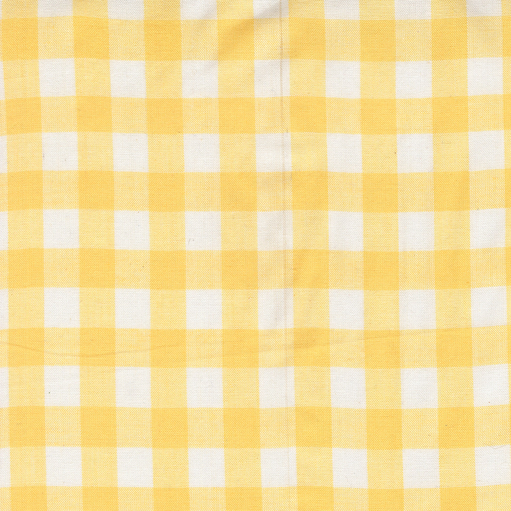Summer Solstice Wovens Gingham Afternoon woven cotton fabric featuring a classic yellow and white gingham check by Pieces To Treasure for Moda Fabrics.