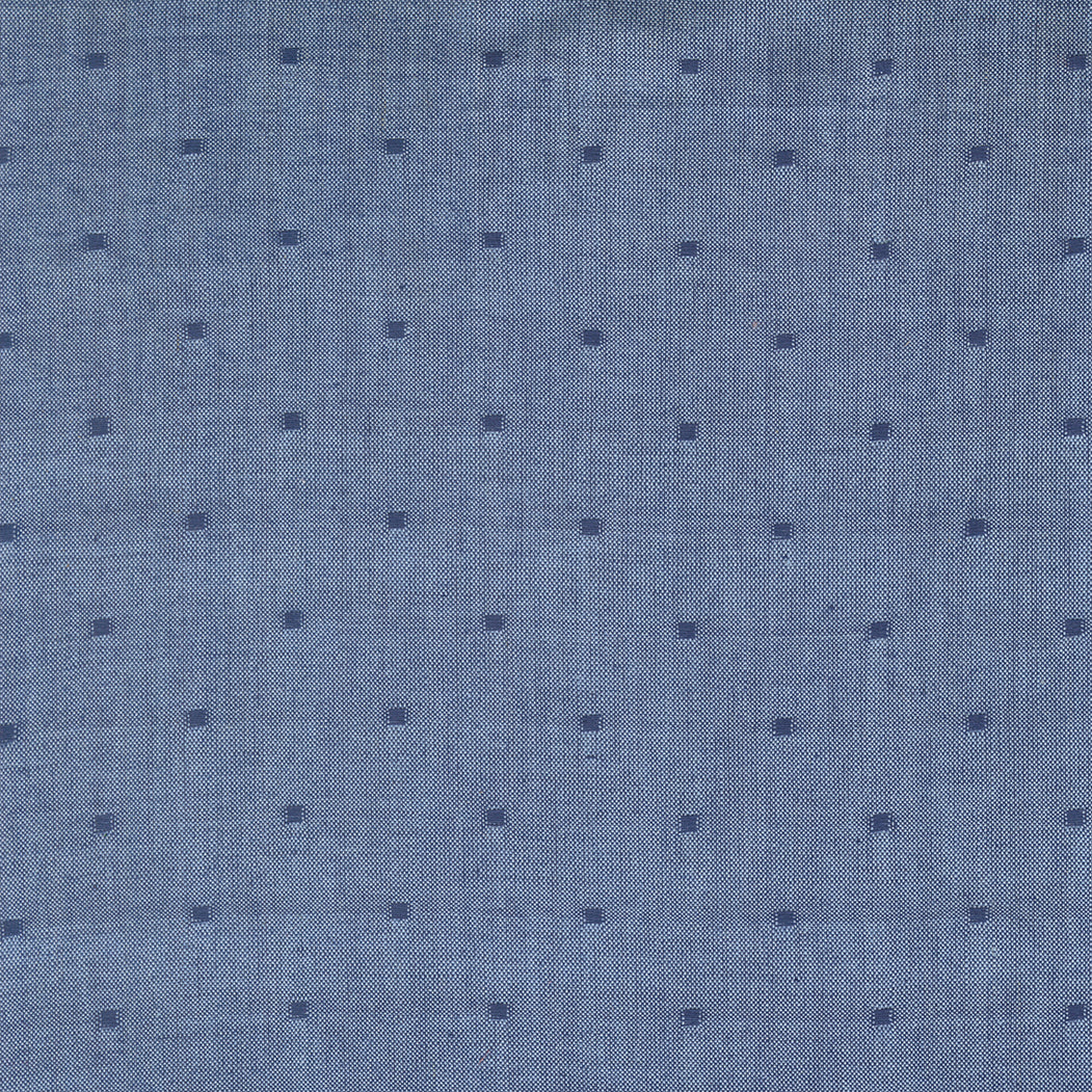 Summer Solstice Wovens Dobby Texture Nautical Blue woven cotton fabric featuring a rich blue background with subtle woven dobby texture by Pieces To Treasure for Moda Fabrics.