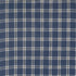 Summer Solstice Wovens Plaid Nautical Blue woven cotton fabric featuring a classic navy blue, ivory, and golden plaid by Pieces To Treasure for Moda Fabrics.