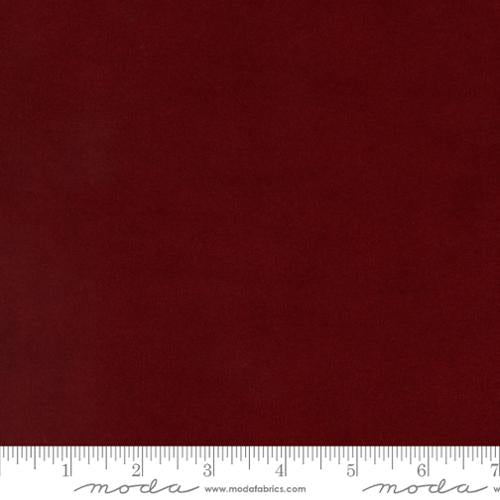 Deep red solid cotton flannel fabric from Primitive Muslin collection by Primitive Gatherings for Moda Fabrics